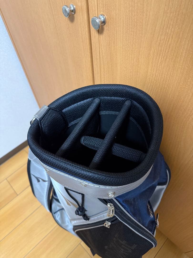 ツアーステージ キャディバッグ シルバー/ネイビー