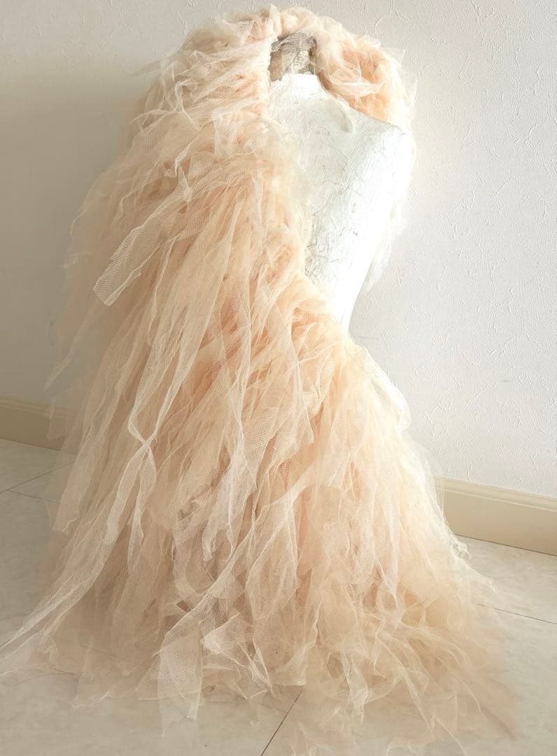 アンティーク雑貨 Pale Apricot Tulle Bolero