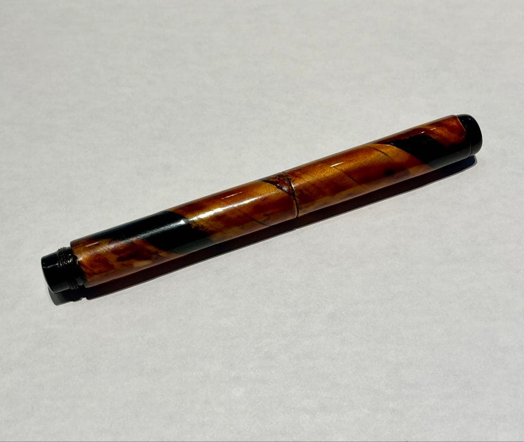 万年筆　大橋堂　植原栄一　エボナイト　ペン先21K 漆