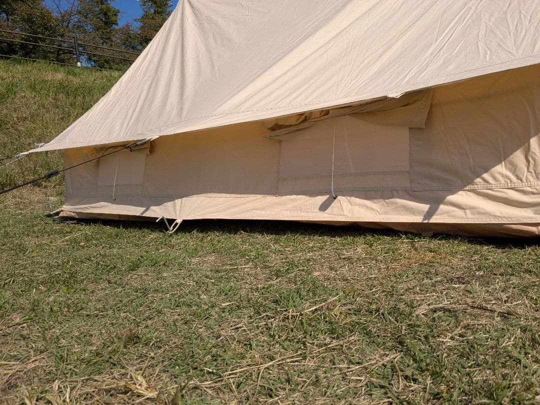 【美品】glamcamp　ツーポールロッジテント　TC素材　グランドシート付き