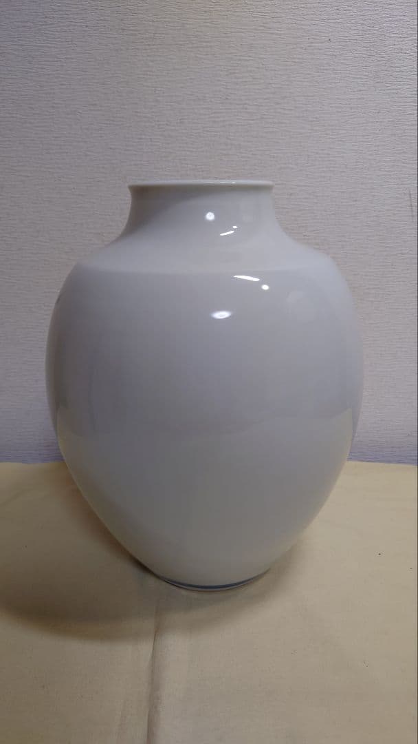 篠田義一　金彩梅花花瓶　共箱　27.5cm