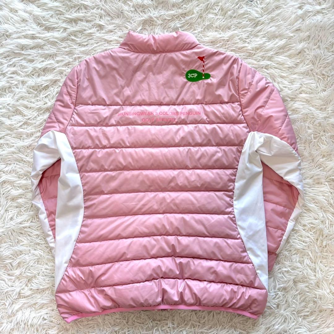 マンシングウェア ダウン 中綿 ブルゾン ジャケット ピンク ジップ ゴルフ