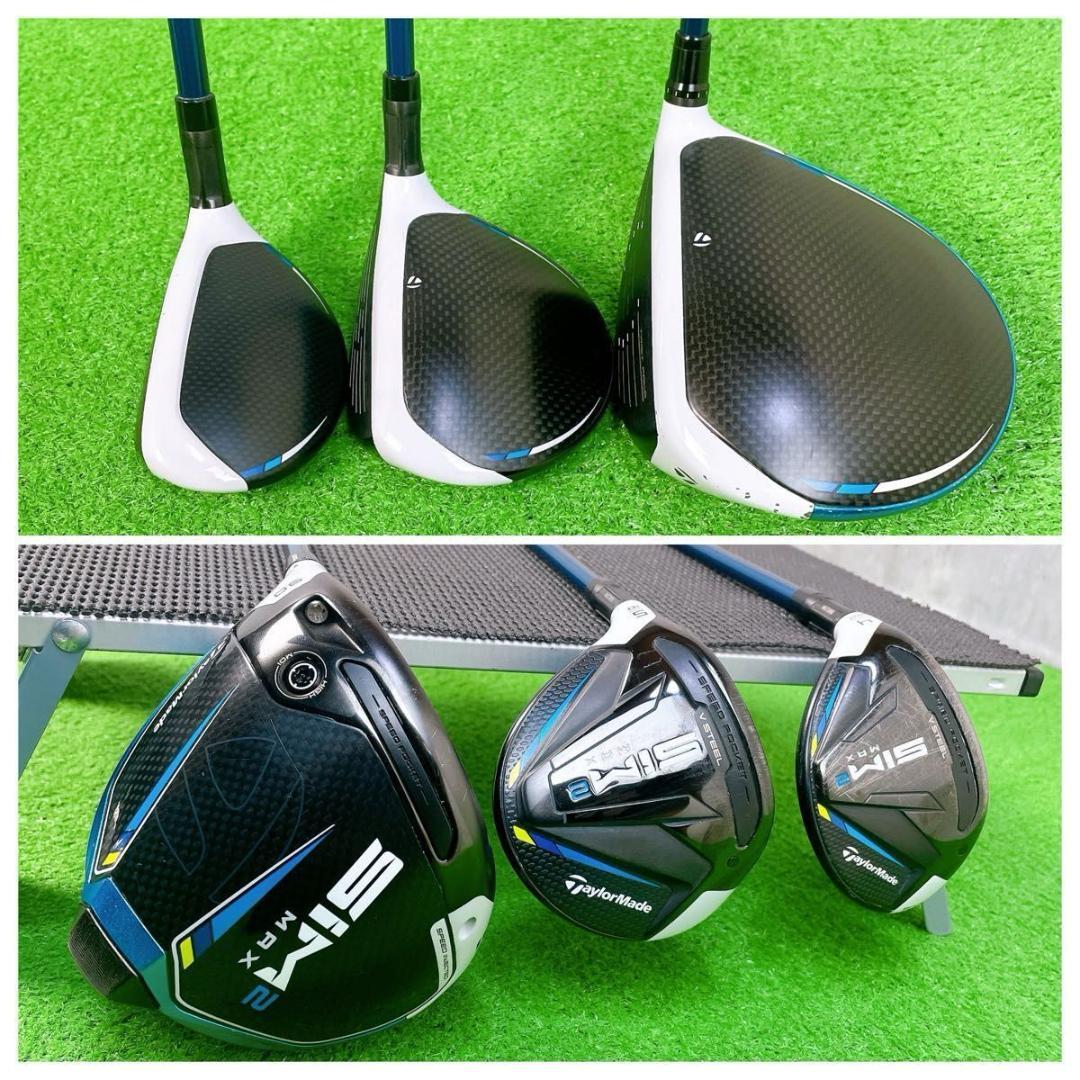 メンズ テーラーメイド SIM2MAX ゴルフクラブセット 左打ちレフティ12本