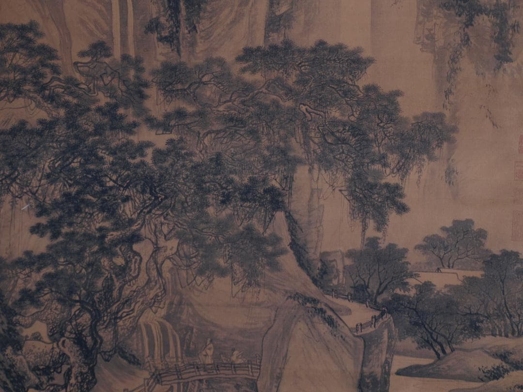 骨董市仕入れ品　中国明時代の肉筆掛軸　 激安骨董品 DE772A7-3