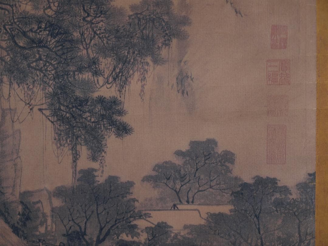 骨董市仕入れ品　中国明時代の肉筆掛軸　 激安骨董品 DE772A7-3