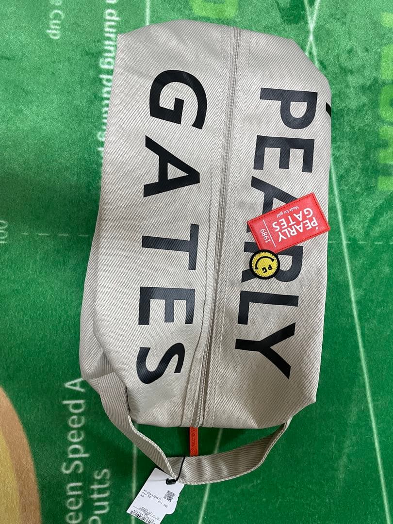 （新品）パーリーゲイツ、アルペン限定コラボシリーズ、シューズケース、クリーム色