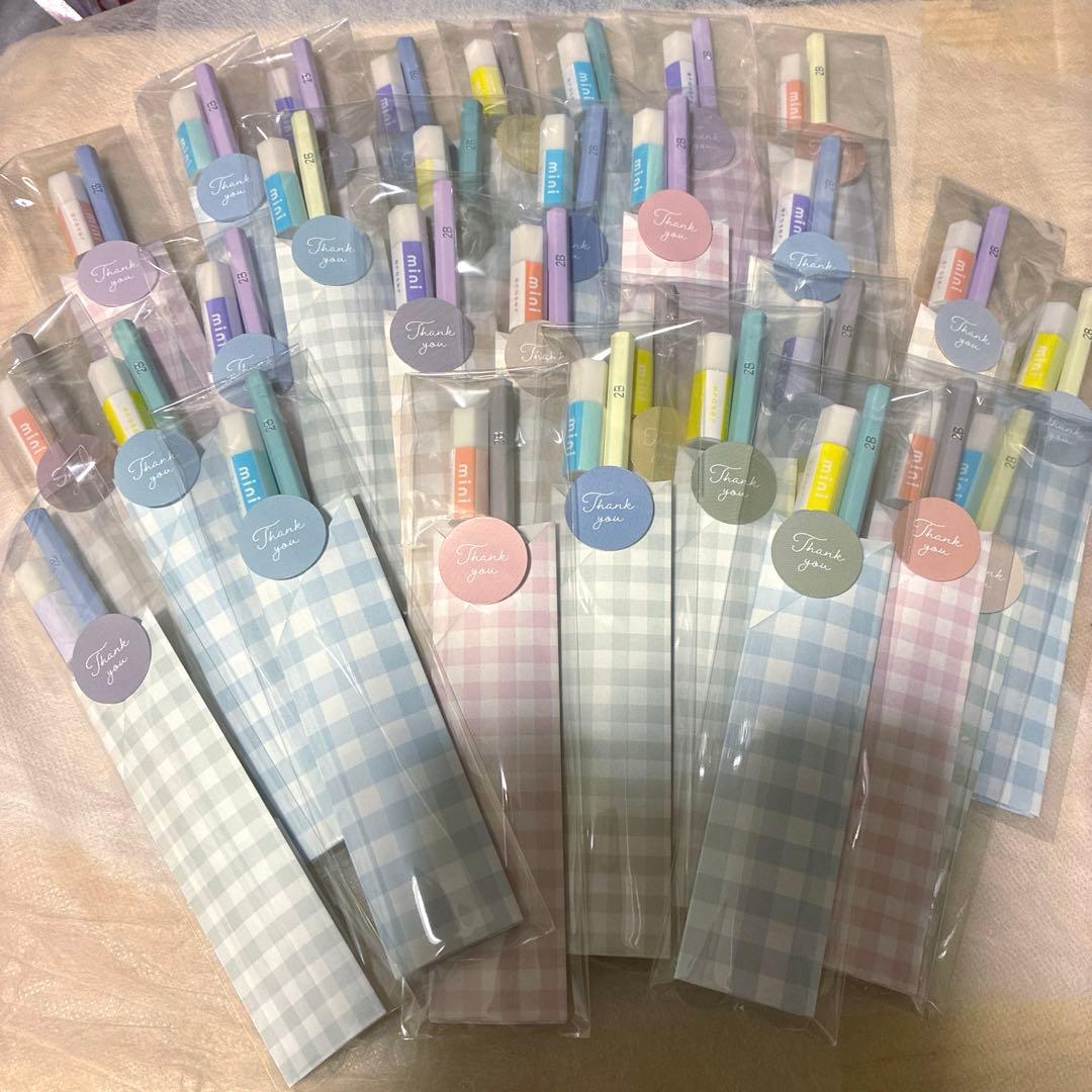 鉛筆68えんぴつプチギフト30個　ばら撒　退職　　お礼　引越　文具　バレンタイン