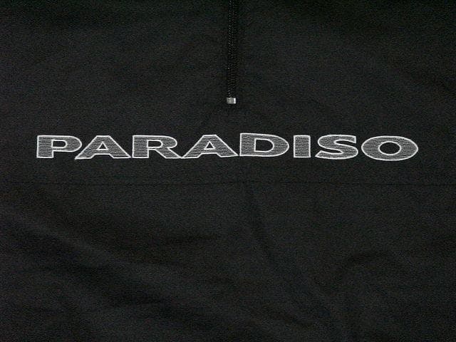 62867　パラディーゾ　裏メッシュ　ハーフジップ半袖トップス　黒　Ｌ