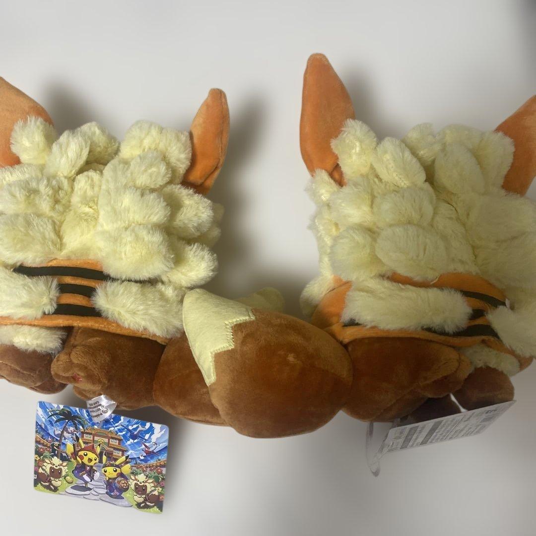 タグ付き！ポケモンセンター　沖縄限定　ウインディポンチョのイーブイ　2体セット