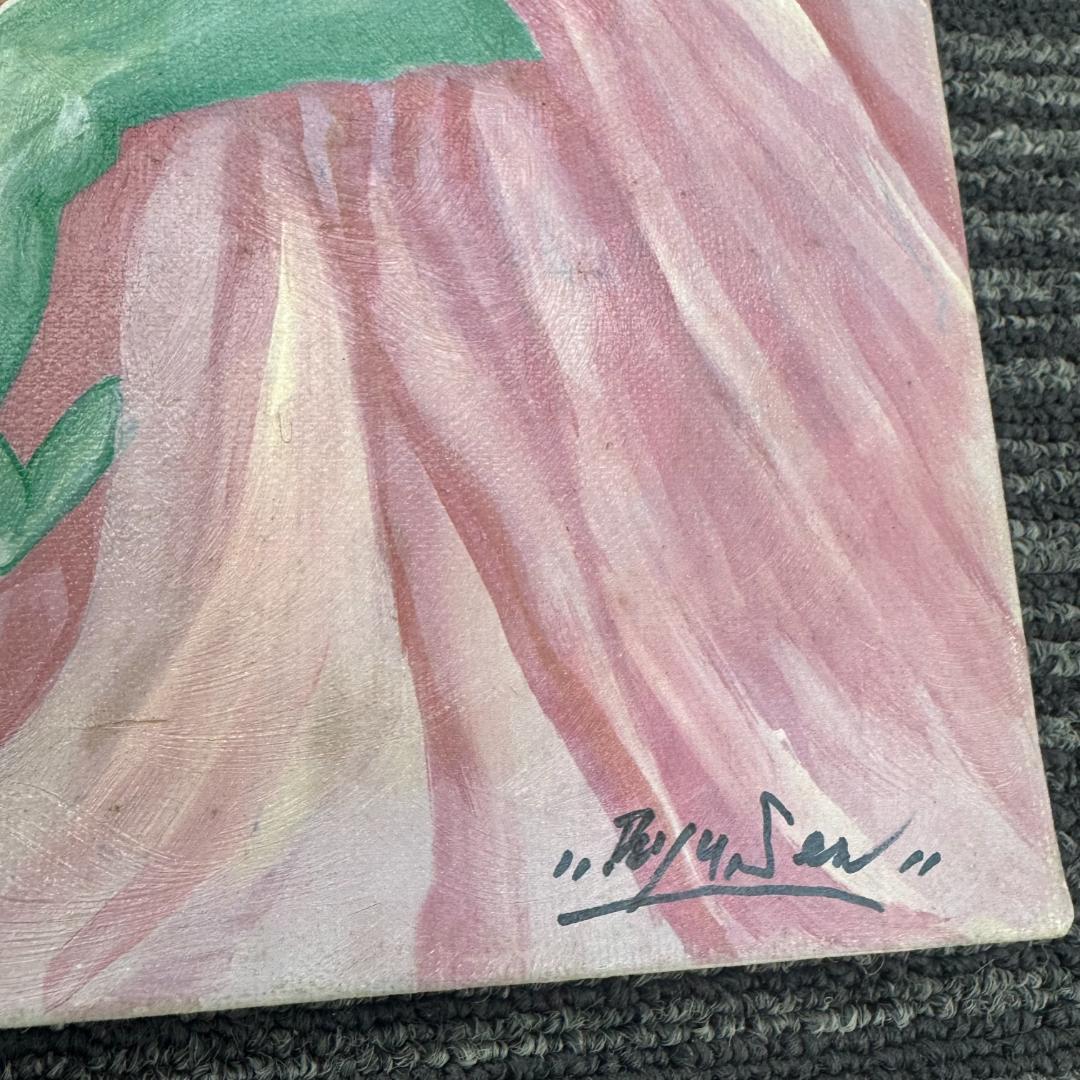 鳳凰美人刺青画　美人版画　龍泉 リュウセン 在銘 艶絵 額油絵二枚