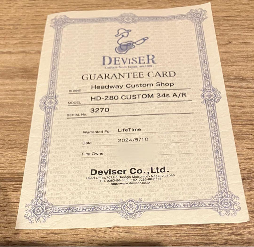激レアHeadway 【晩年の百瀬氏製作個体】HD-280 CUSTOM 34s