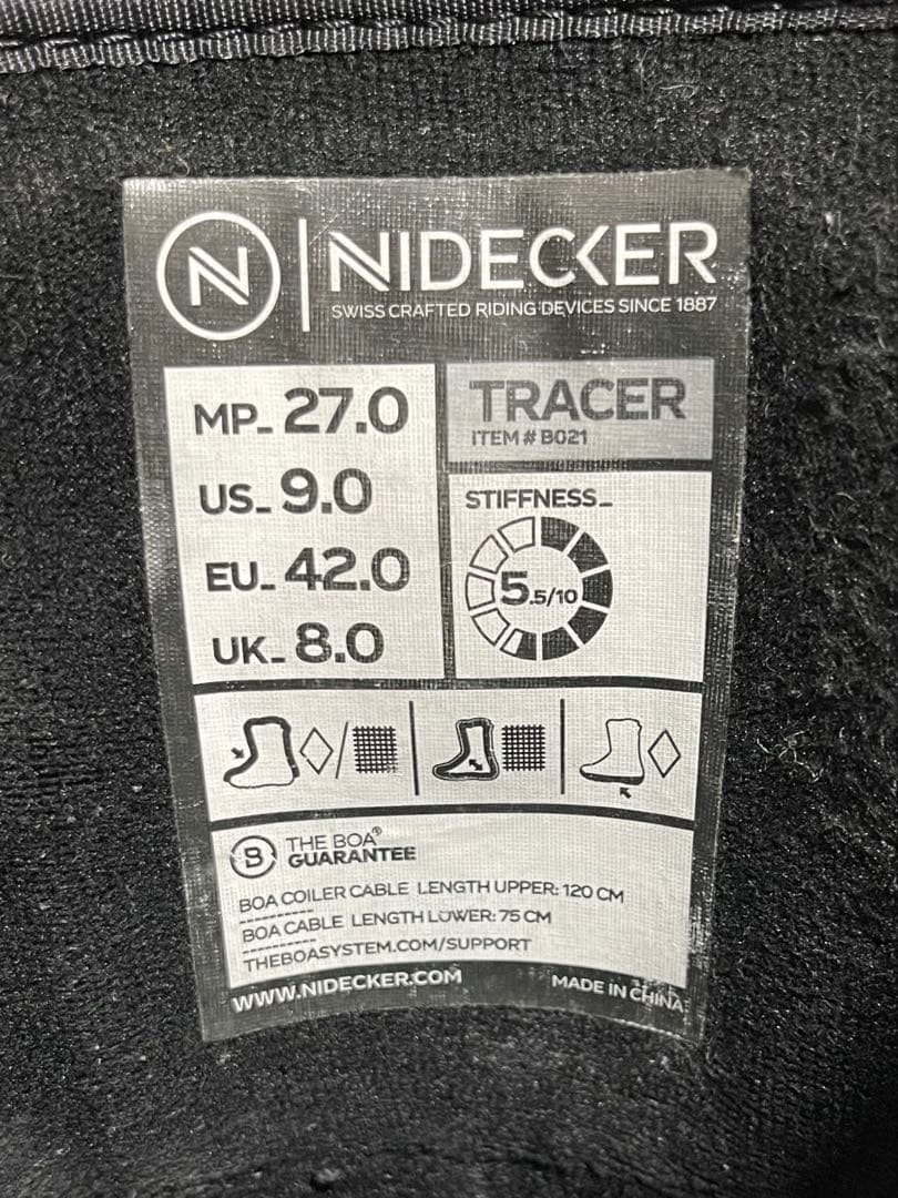 NIDECKER TRACER スノーボードブーツ ブラウン 27.0
