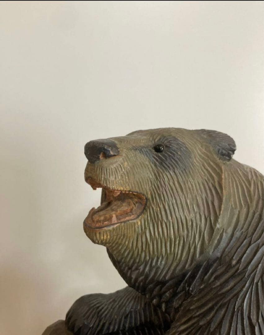 八雲　木彫熊　１９７７年作　美品