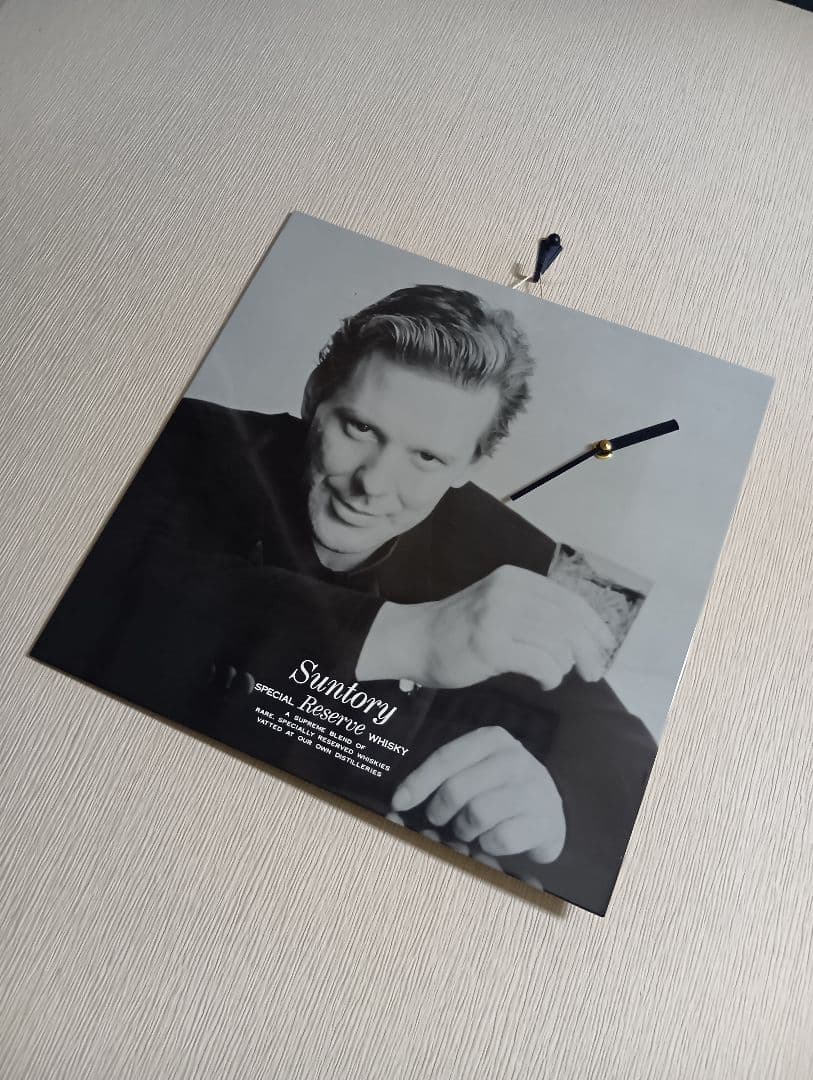 1980's 非売品 サントリー リザーブ ミッキーローク LPサイズ 壁掛時計