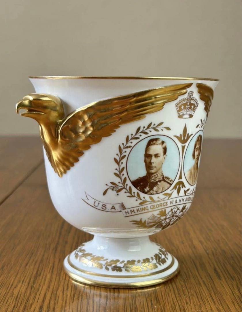 3000点限定生産 ロイヤルクラウンダービー 1939年ジョージ6世 ゴブレット