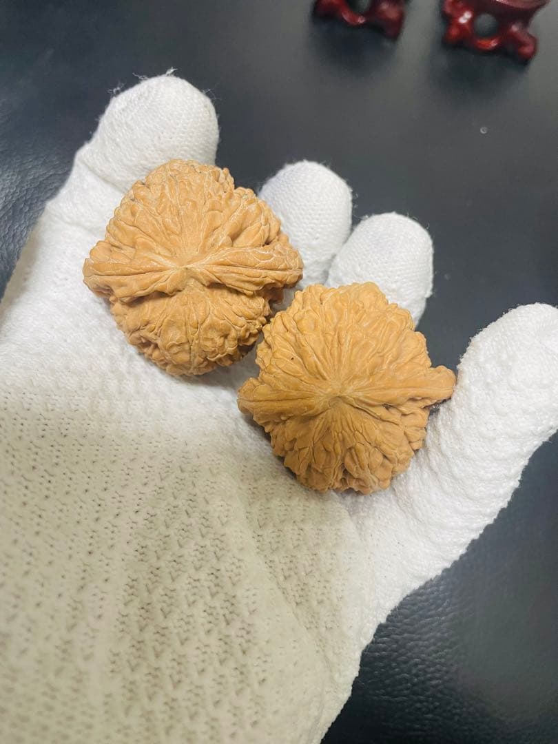 Ａrara　No.342遊ぶクルミ文玩核桃 精配球形狮子と手入れセット