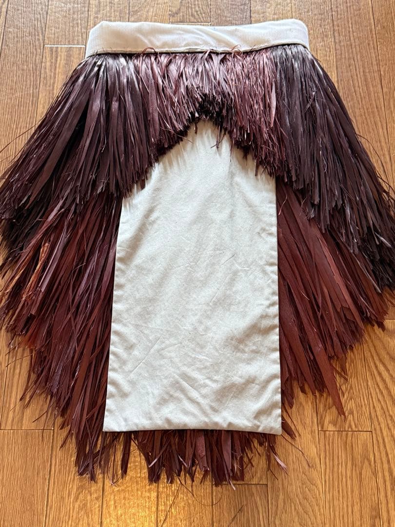 タヒチアンダンス　マロ　ショートモレ　茶色　グレー　ウエスト加工あり　衣装