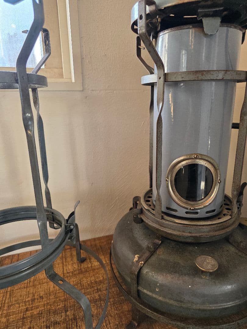 激レア　アラジン8型ブルーグレーヒネリ　フレーム　部品　ビンテージストーブ