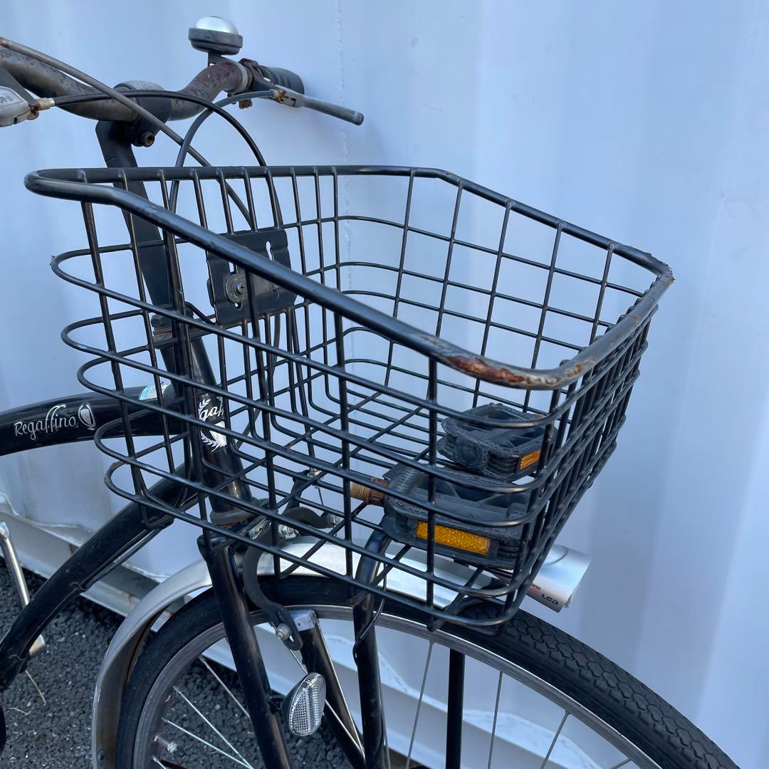 【都内/千葉引取】街乗り用自転車 27インチ カゴ/鍵/オートライト/6段変速付