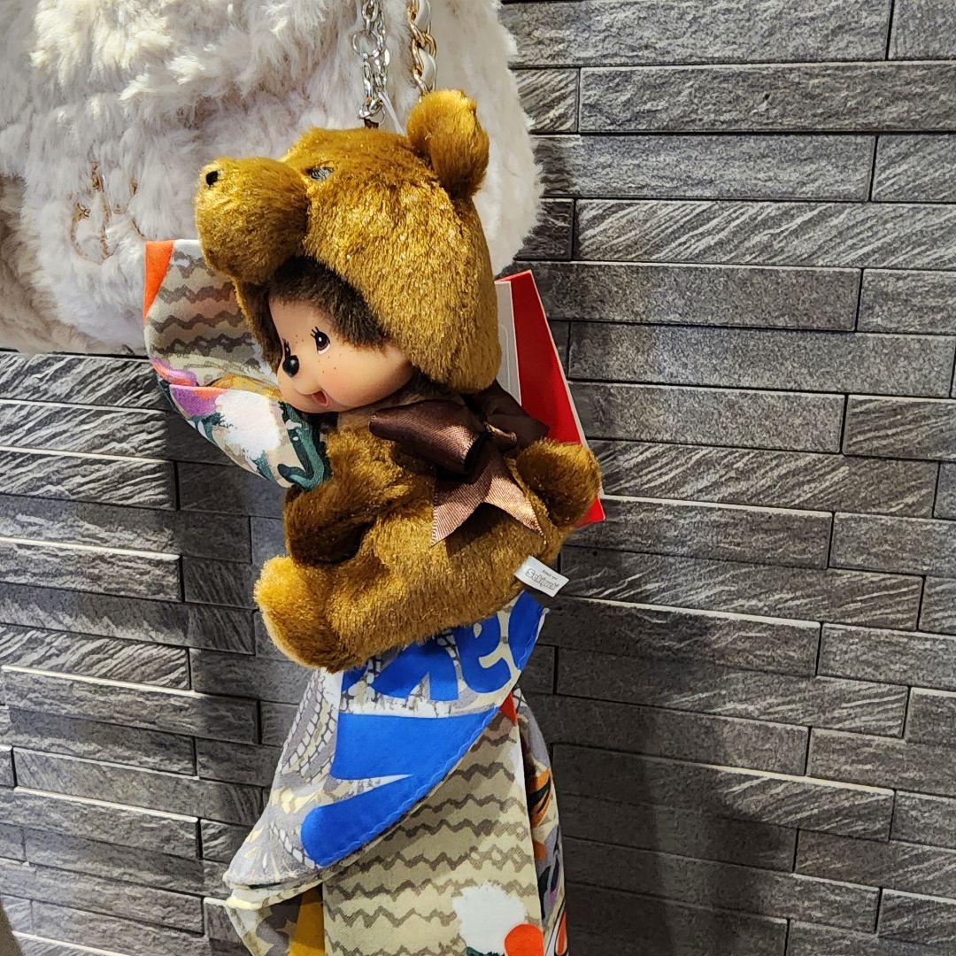 モンチッチバッグチャームキーチェーングローブホルダースウィートブラウン2点セット