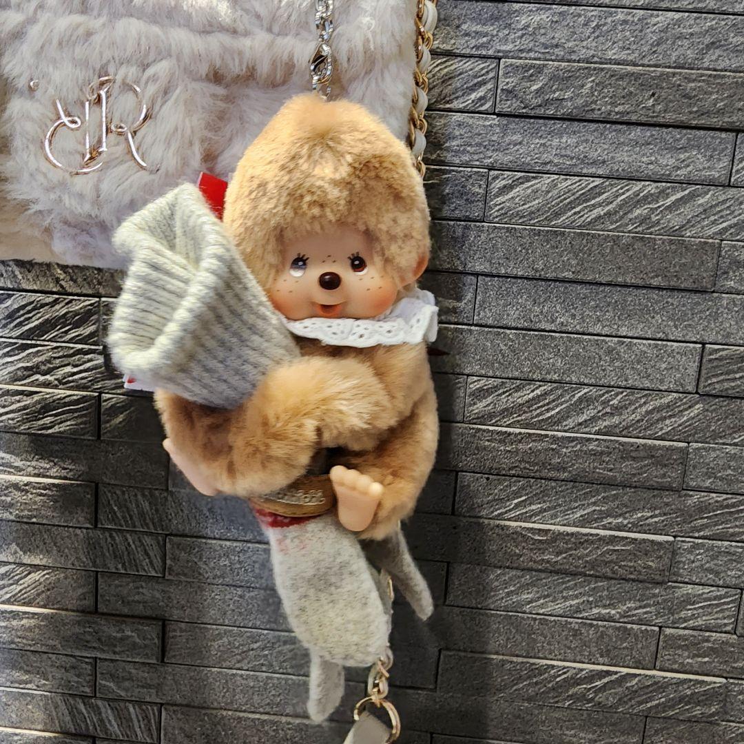 モンチッチバッグチャームキーチェーングローブホルダースウィートブラウン2点セット