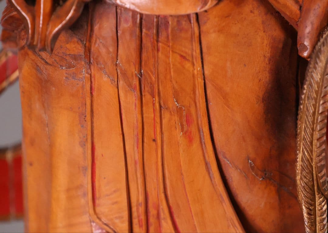 【MA827】仏教美術 木造 不動明王立像 全高68cm 仏像 彫刻 木彫 寺院