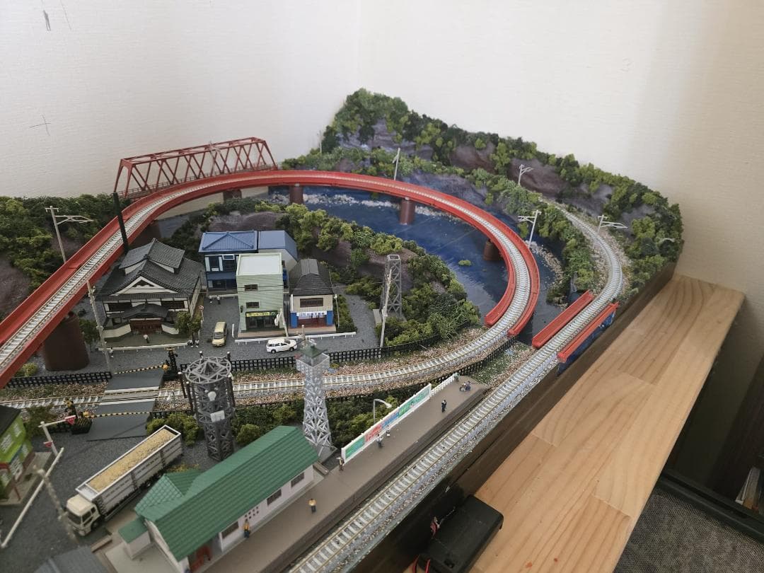 鉄道模型ジオラマレイアウト Ｎゲージ用　単線[１５０ｃｍ×６５ｃｍ]