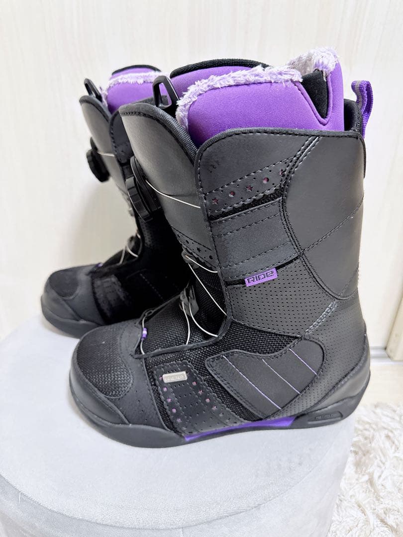RIDE スノーボードブーツ ブラック/パープル 女性用　24.5cm