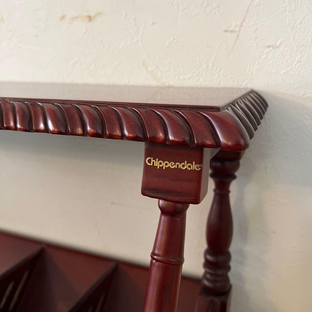 k001r119 マホガニー材 アンティーク調ブックトローフ チッペンデール様式