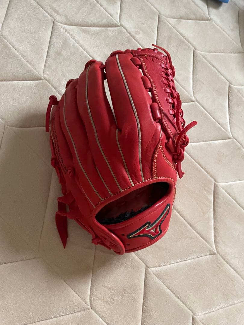Mizuno ソフトグローブ レッド