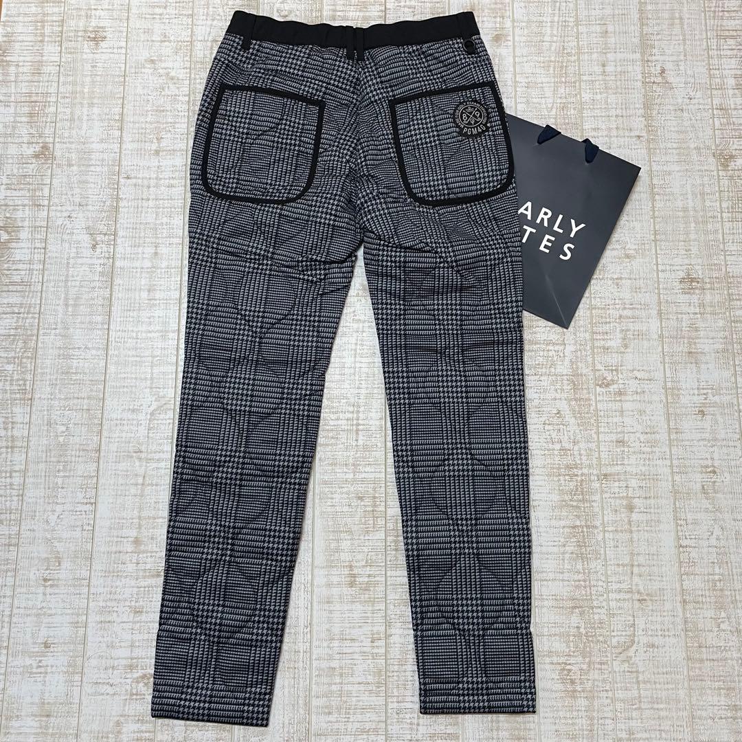 新品 パーリーゲイツ ロングパンツ 中綿 チェック ブラック Mサイズ（4）