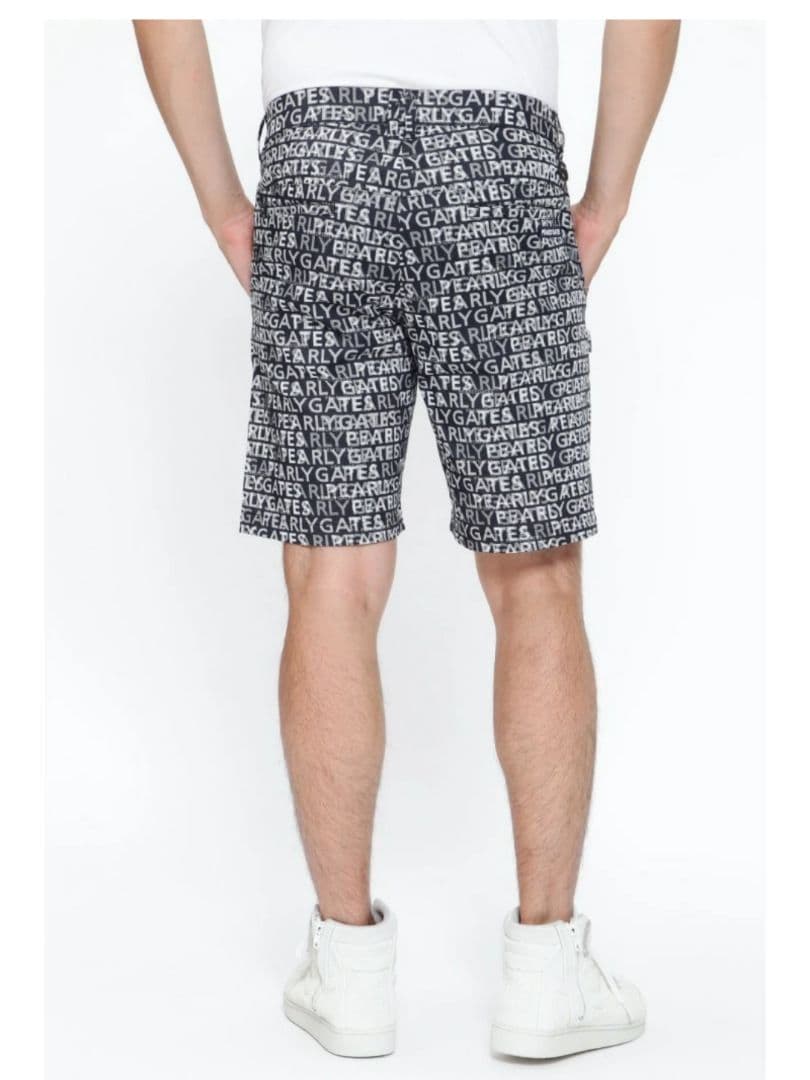 PEARLY GATES ロゴプリント ゴルフショーツ