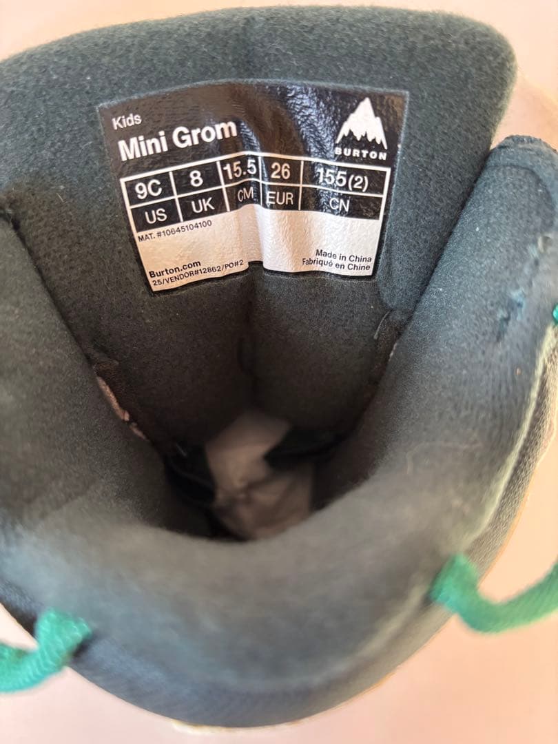 【チャムス】キッズ Burton ミニグロム スノーボードブーツ15.5㎝