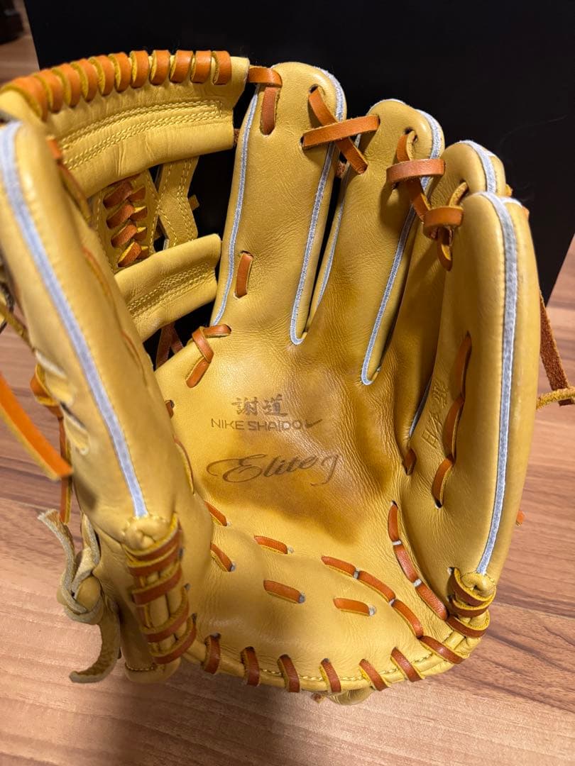 【キャメル】ナイキ 硬式グローブ 内野手用 SHADO ELITE 謝道