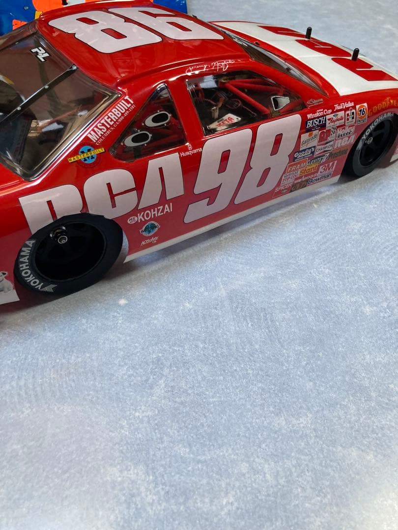 【タミヤ】RCカー1/10.Cカーシャーシ/メカ付き、ボディ/フォード•ナスカー