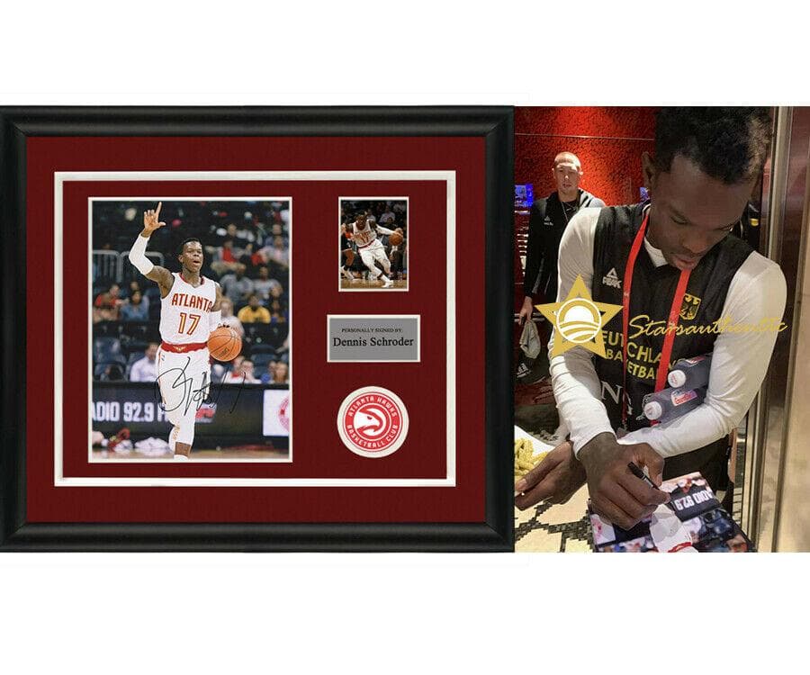 直筆サイン入り写真 デニス・シュレーダー アトランタ・ホークス SA鑑定済