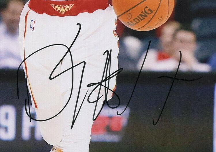 直筆サイン入り写真 デニス・シュレーダー アトランタ・ホークス SA鑑定済