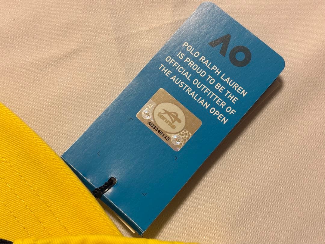 2026 全豪オープン POLO AO公式 スポーツキャップ イエロー新品