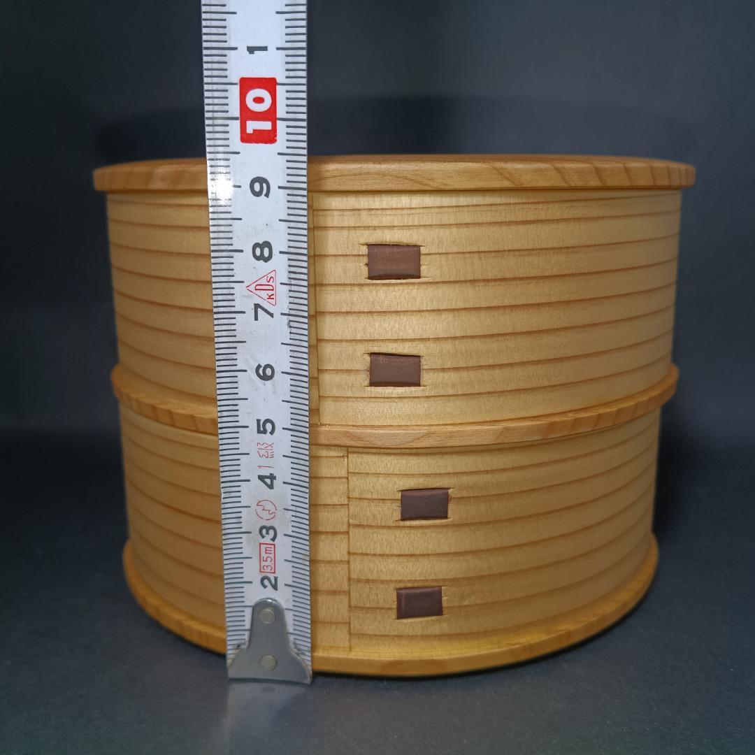 未使用　大館曲げわっぱ　ひな弁当　二段