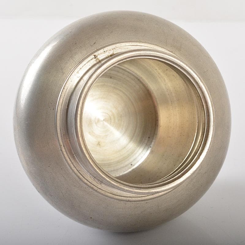 煎茶道具　継山造　本錫　茶壷　茶心壷　約264g　時代箱付　M　R6852