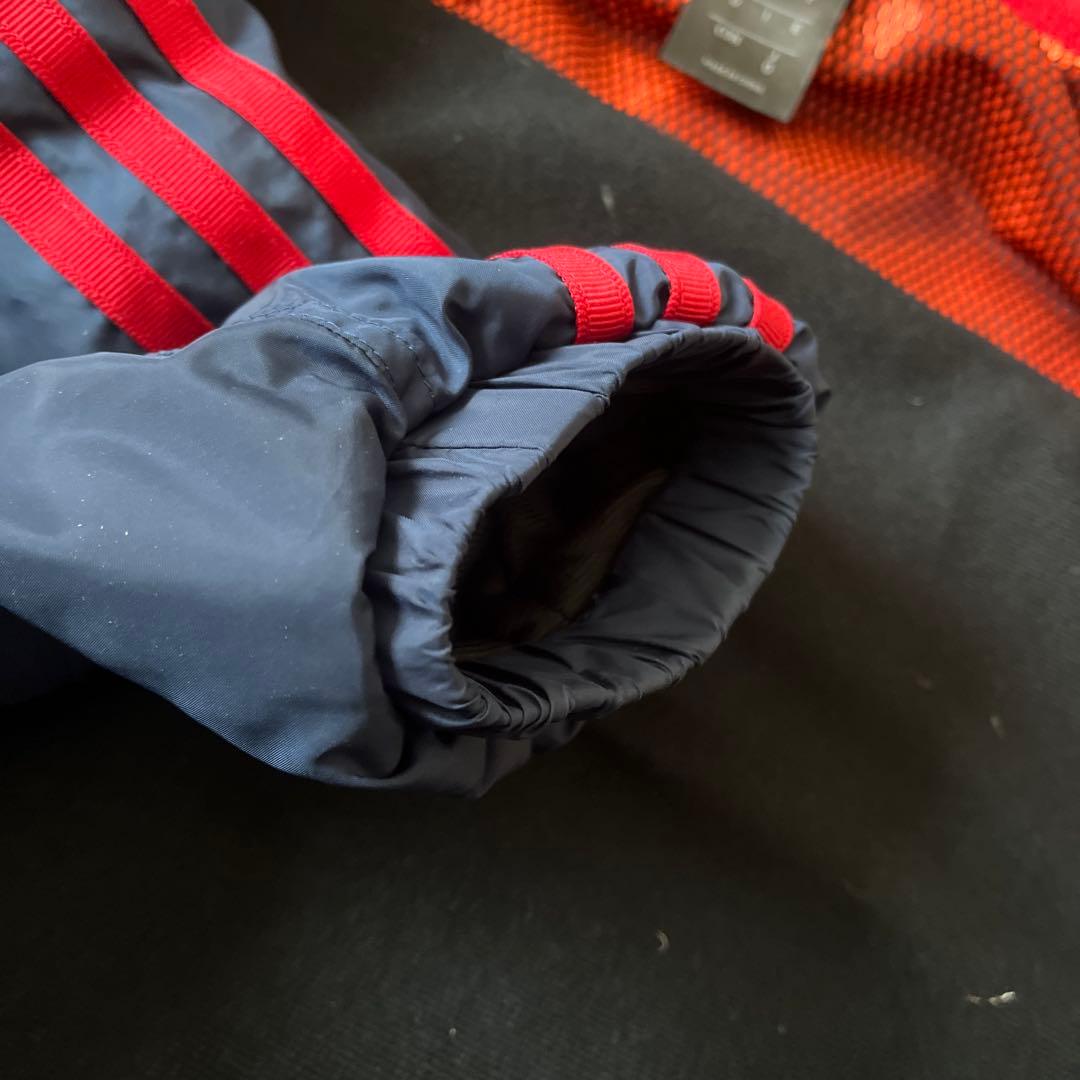 adidas ネイビー/レッド メンズアウター　裏起毛　Oサイズ　上下セット