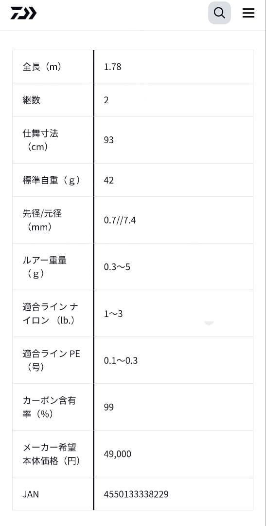 フ*ヤ様 ダイワ ロッド 月下美人AIR A510UL-S・W