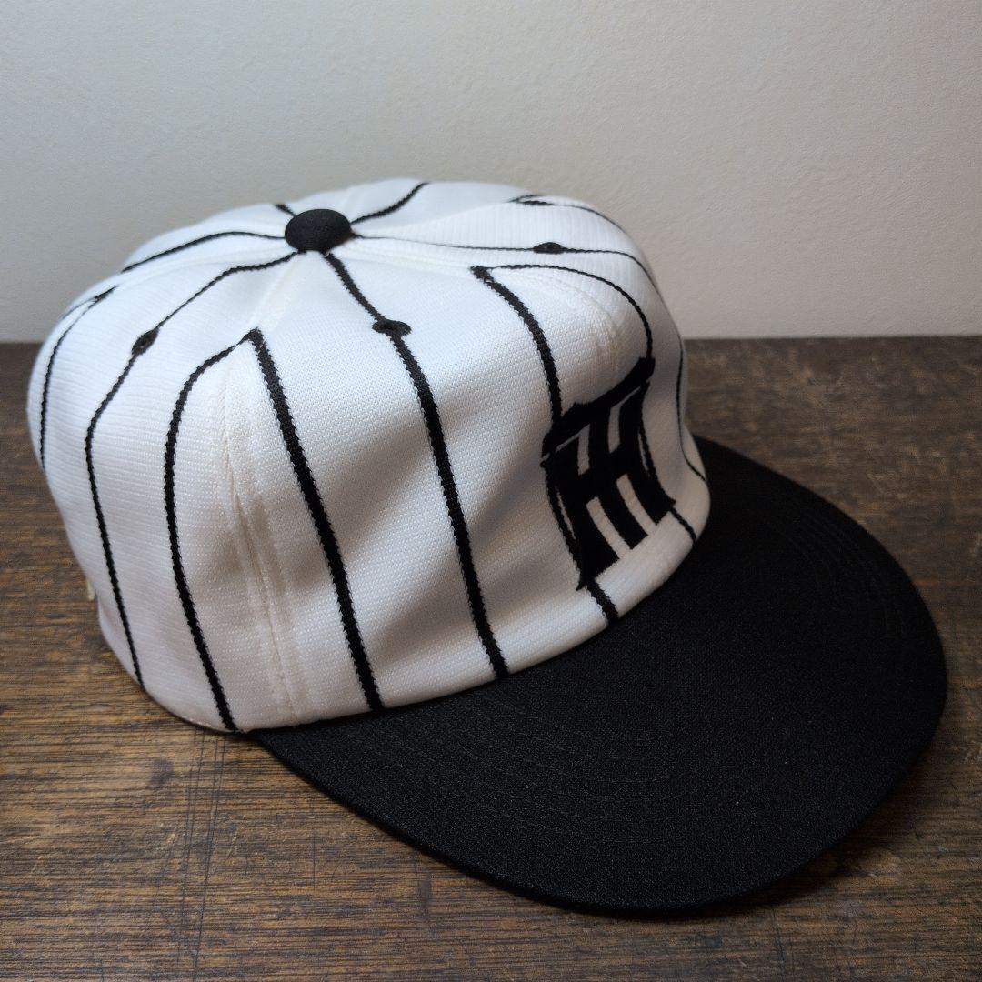 阪神タイガース 縦縞キャップ 昭和レトロ 田口帽子 日本製 Lサイズ