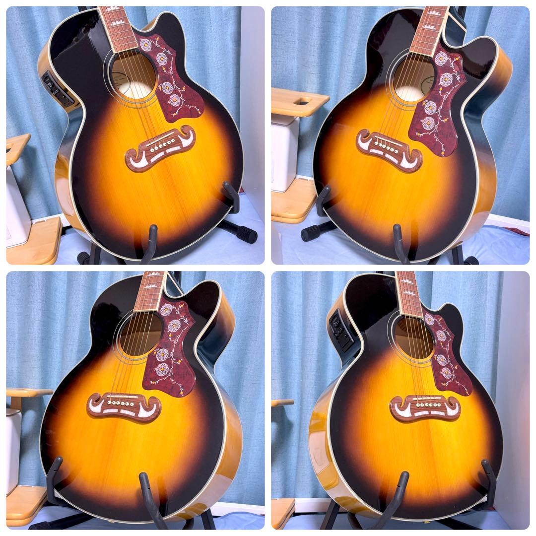 【牛骨★エレアコ】Epiphone☆J-200EC Studio/VS！ジャンボ