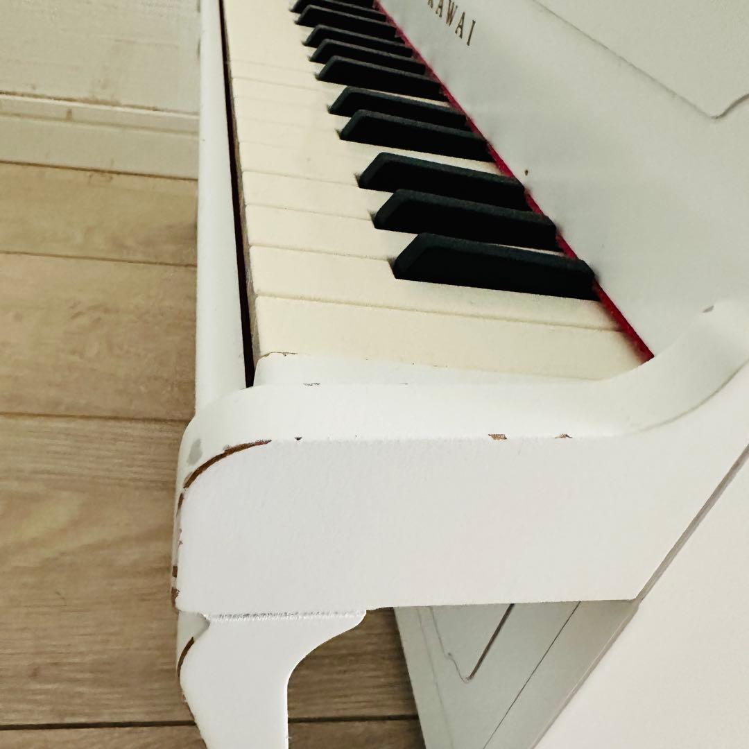 KAWAI アップライトピアノ　白　ミニピアノ