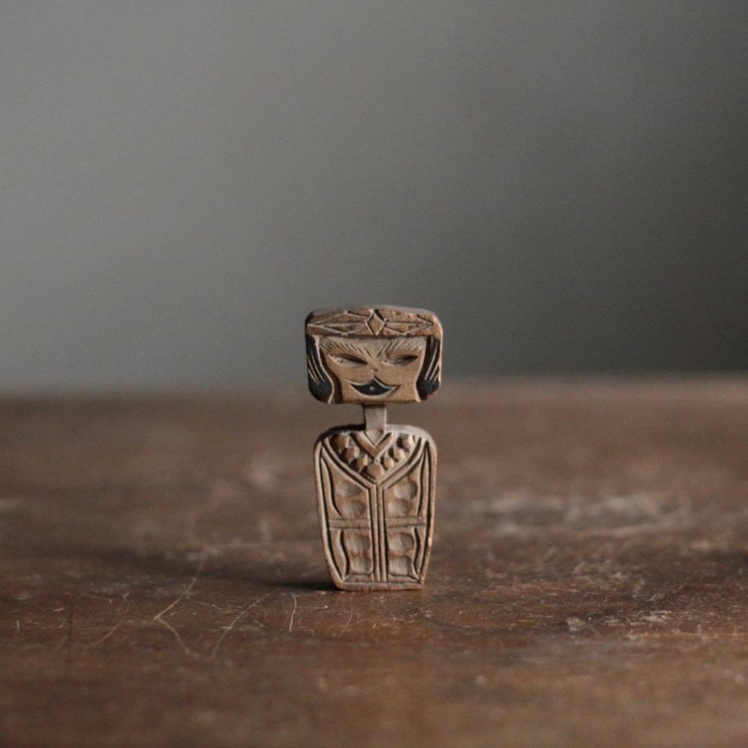 アイヌ 木彫 人形 古道具 民芸 アンティーク オブジェ