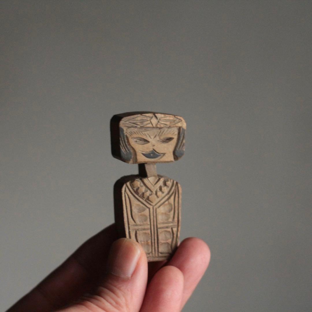 アイヌ 木彫 人形 古道具 民芸 アンティーク オブジェ