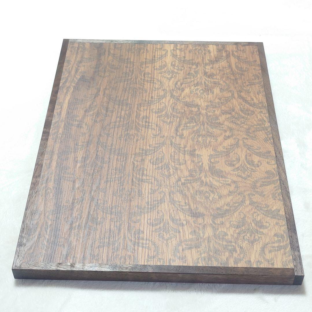 【新品未使用】 シェルフコンテナ 25 スライド式天板 ２個 木目調 ダマスク柄