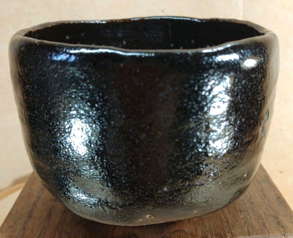 ノンコウ作(楽吉左衛門 三代 道入）黒茶碗 表千家九代 了々斎 極箱 黒楽茶碗