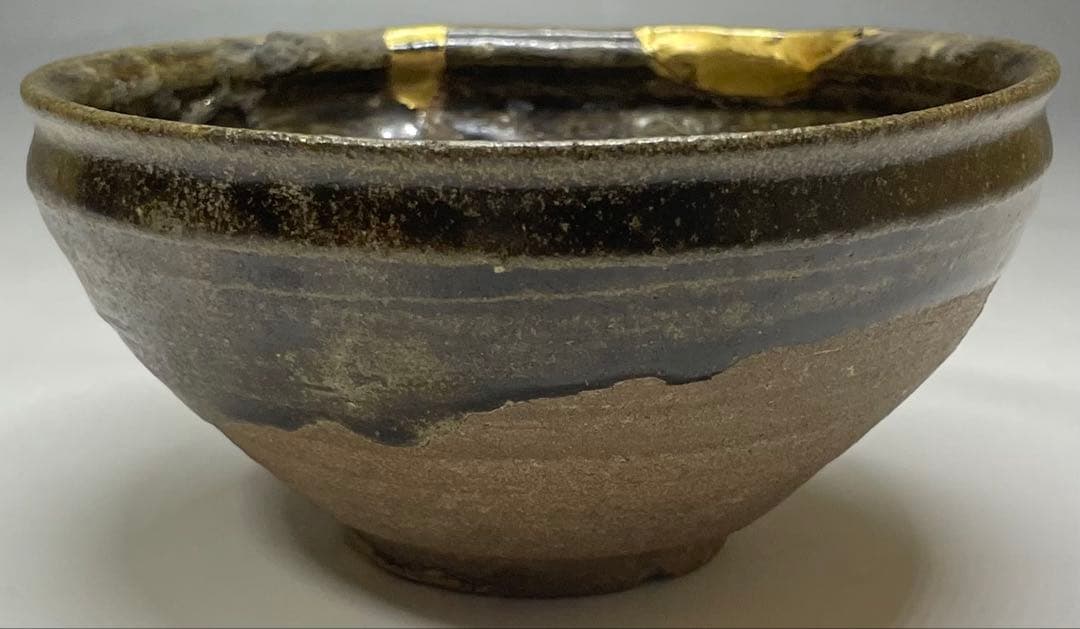 天目茶碗　宋　吉州窯　本金直し　時代箱　Y687